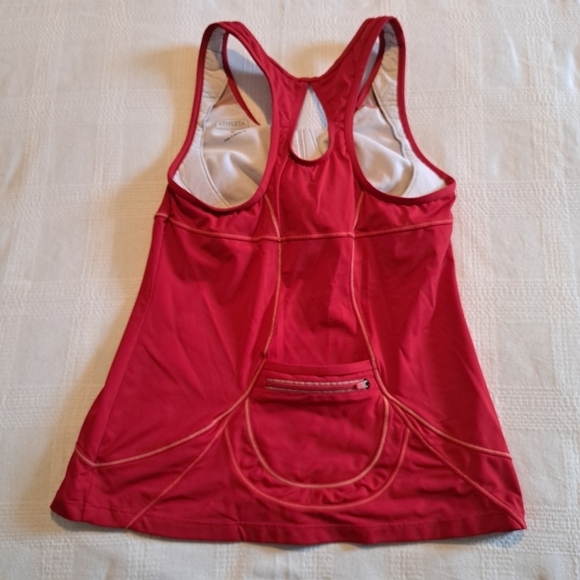 Athleta women's red size Medium racer back tank top - Picture 2 of 5